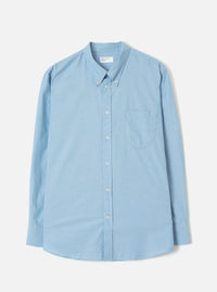 Universal Works Daybrook Shirt in Sky Blue Prince Chambray