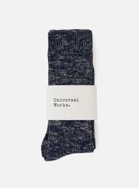 Universal Works Slub Sock in Dark Navy