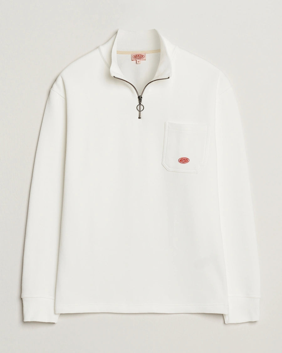 Armor Lux Heritage Cotton 1/2 Zip in Milk