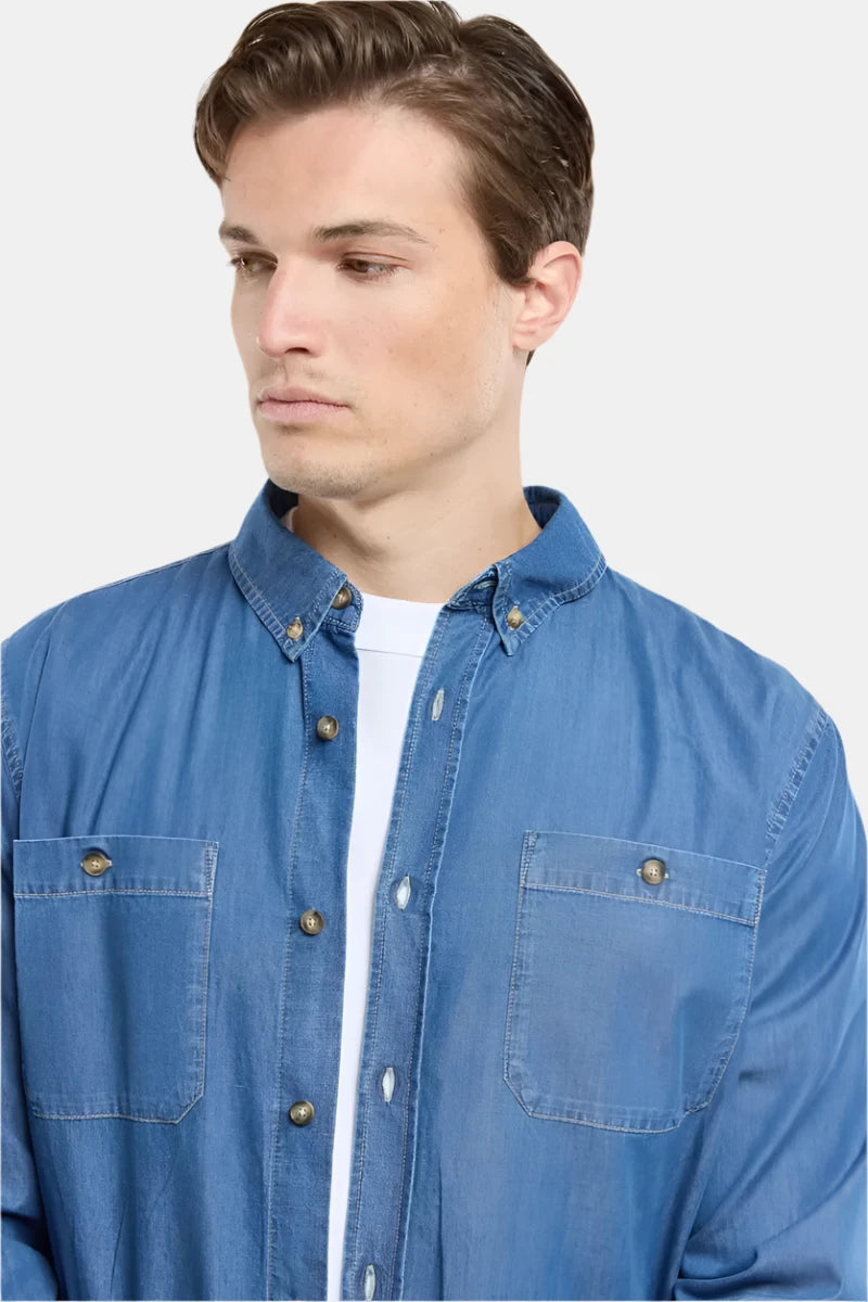 Armor Lux Denim Button Down Shirt