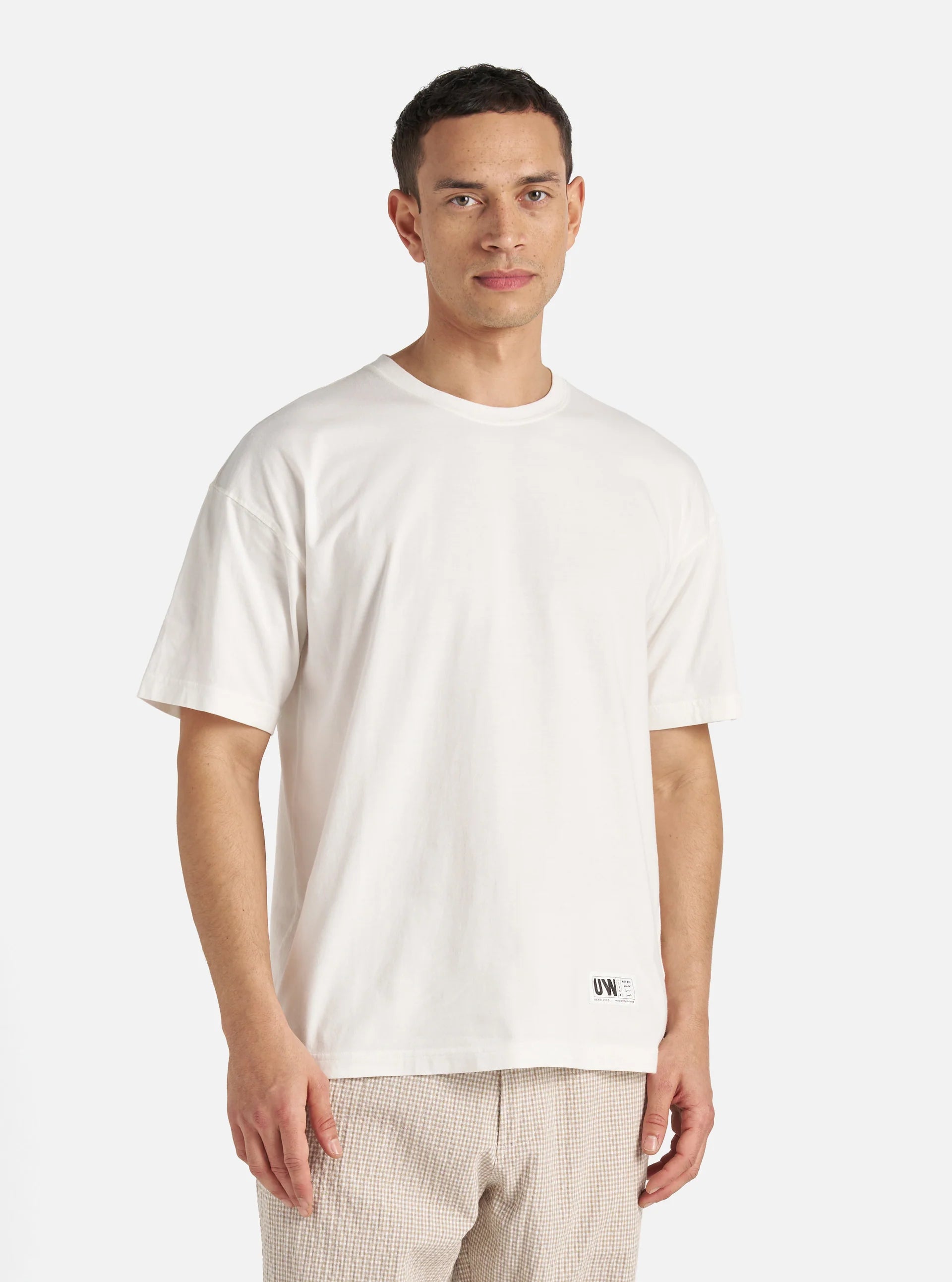 Universal Works Loose Tee in Ecru Single Jersey
