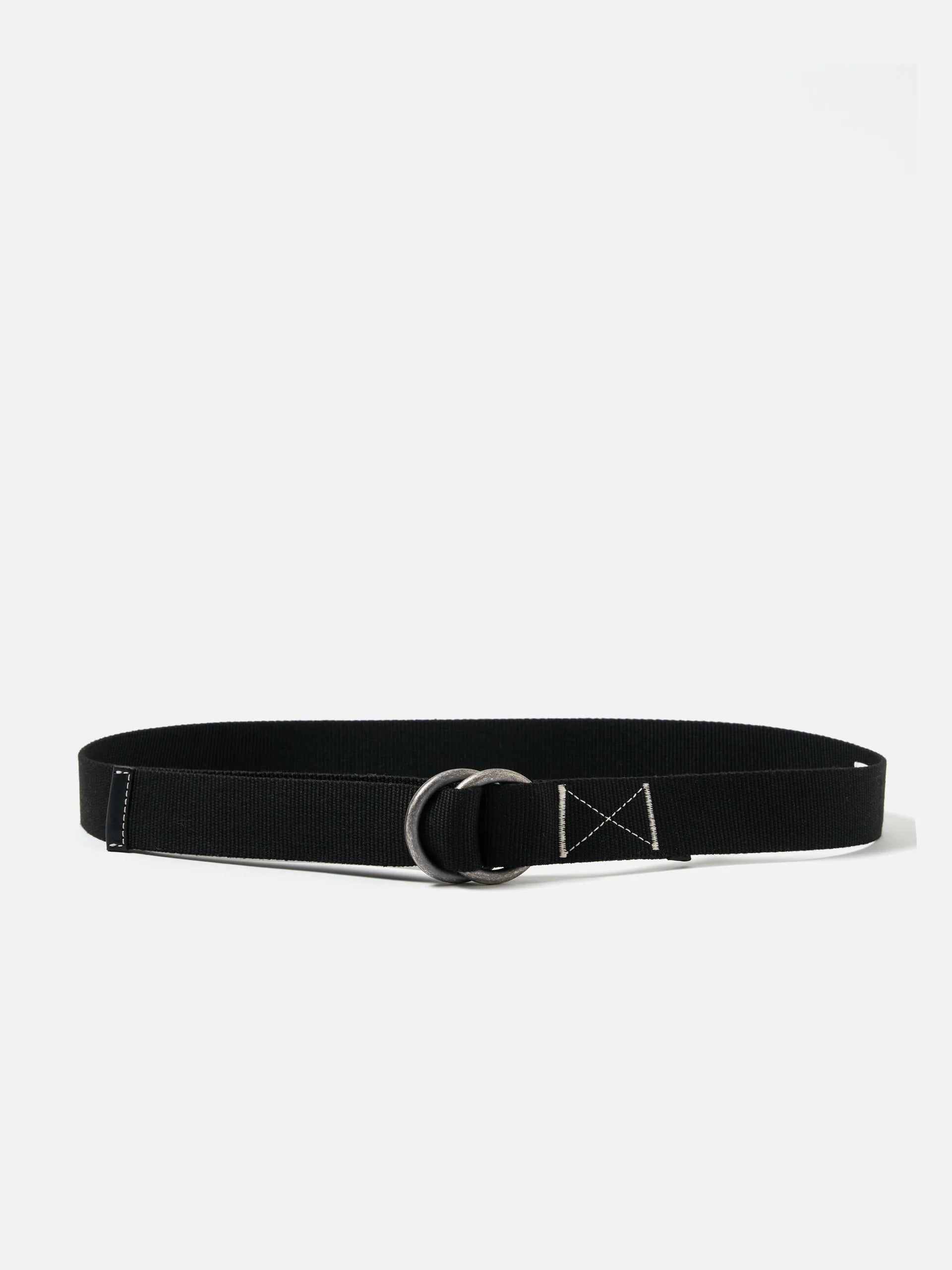Universal Works O Ring Belt in Black Canvas
