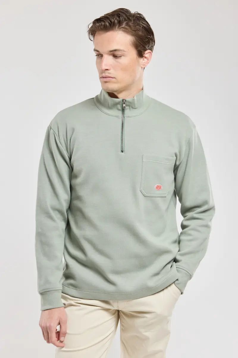 Armor Lux Heritage Cotton 1/2 Zip in Shadow
