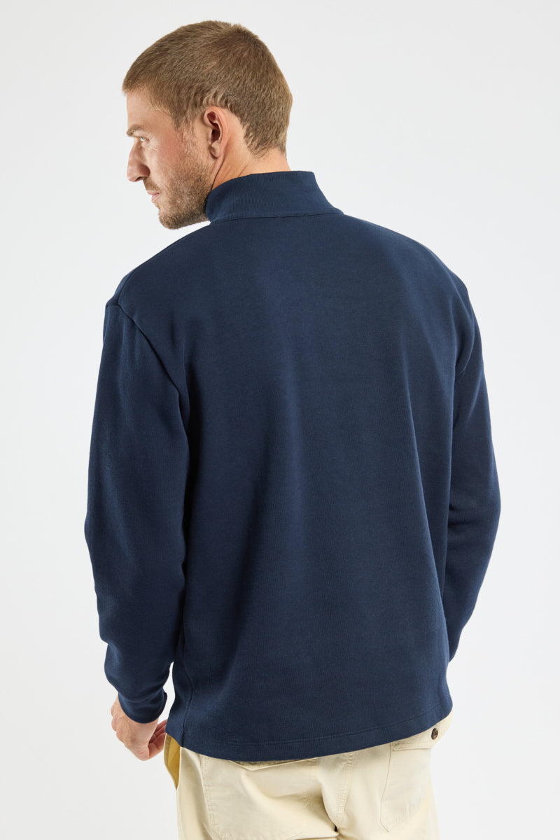 Armor Lux Heritage Cotton 1/2 Zip in Navy