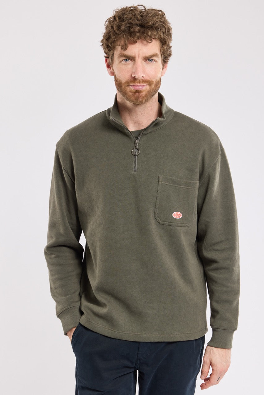 Armor Lux Heritage Cotton 1/2 Zip in Chimera