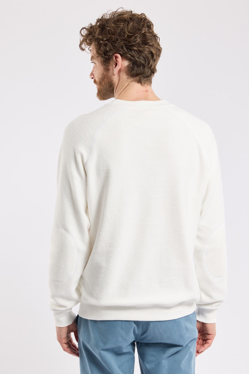 Armor Lux Cotton Boucle Sweatshirt in Milk