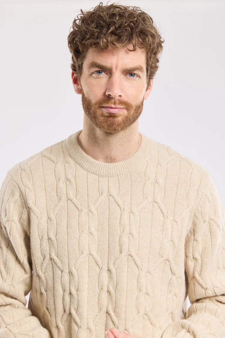 Armor Lux Irish Wool Jumper in Beige