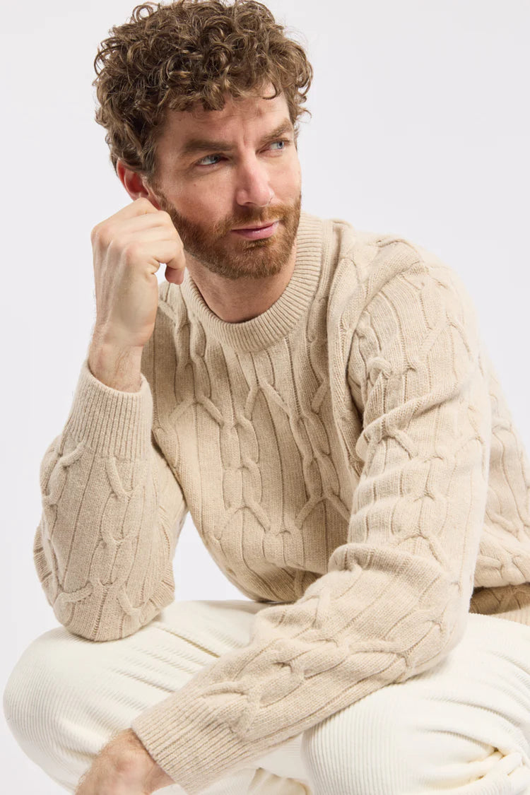Armor Lux Irish Wool Jumper in Beige