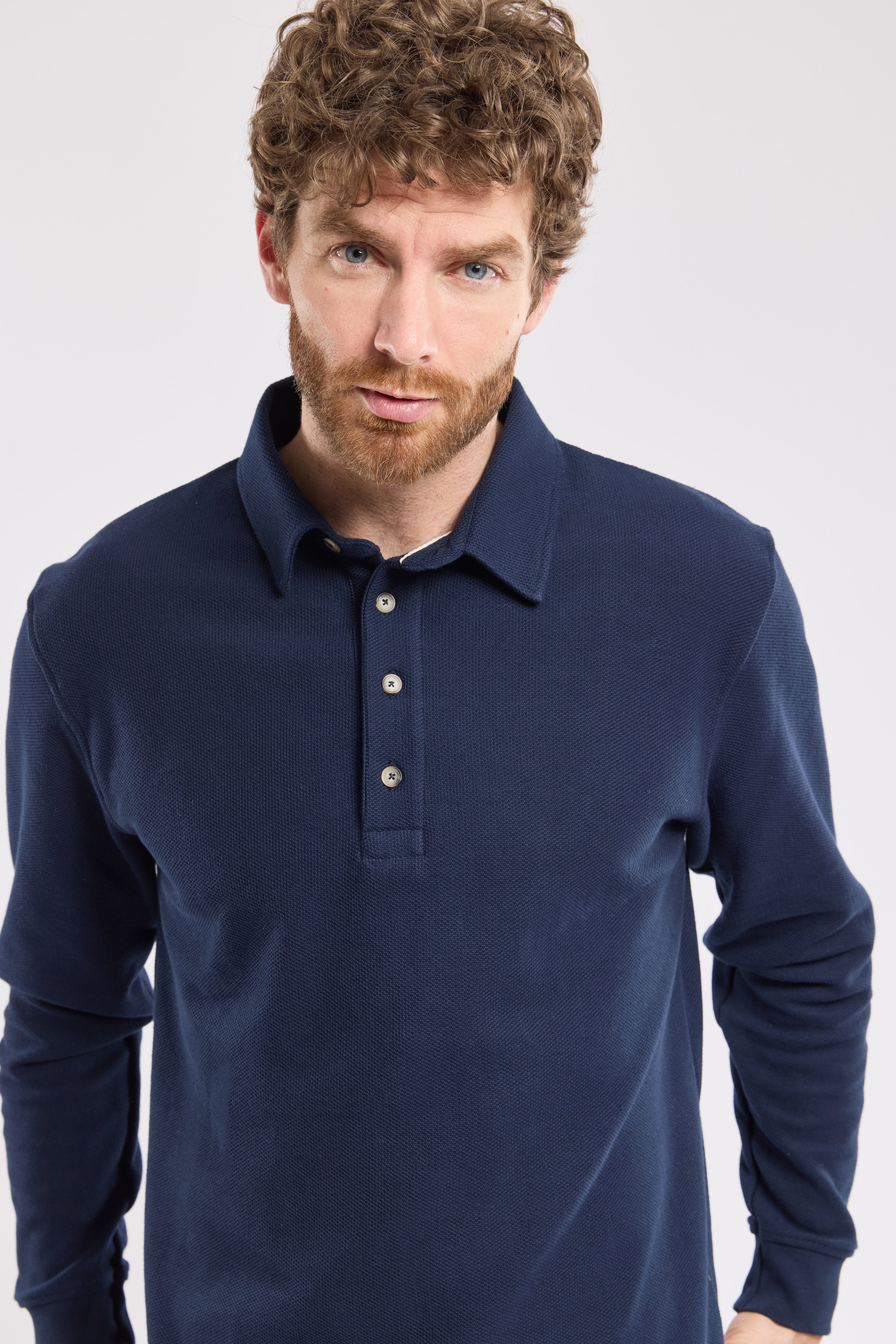 Armor Lux L/S Polo in Navy