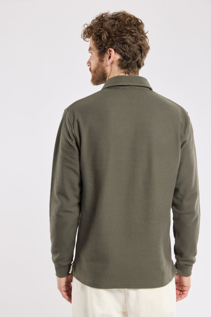 Armor Lux L/S Polo in Olive