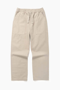 Service Works Classic Chef Pants in stone color with elasticated waist and fatigue-style pockets