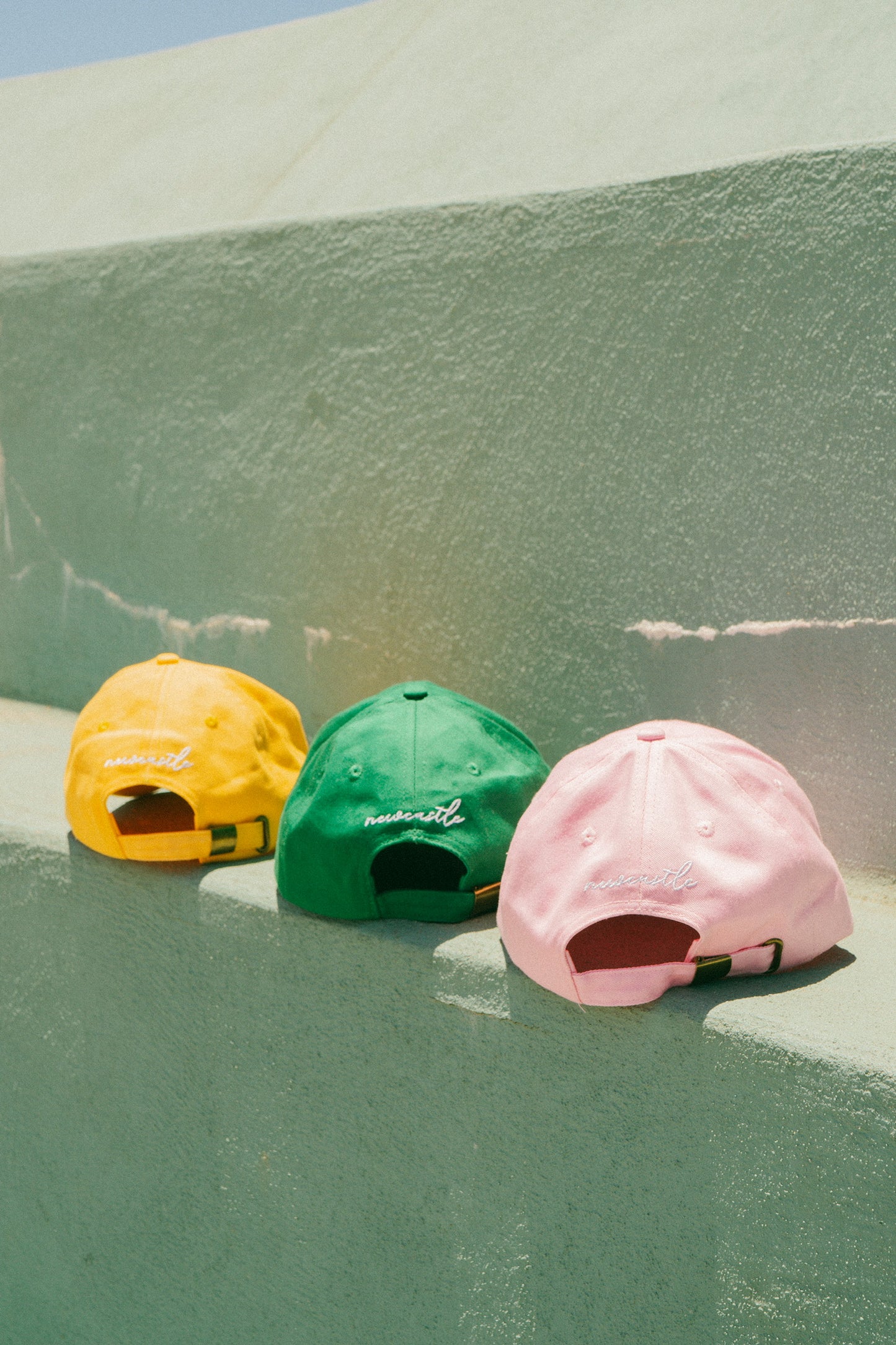 The Rake Logo Dad Cap in Bright Green