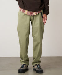 Gramicci G Pant in cactus pigment organic cotton with webbing belt and gusseted crotch