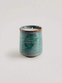 Provider Store Kadoma green Japanese ceramic candle with soy wax and reusable vessel