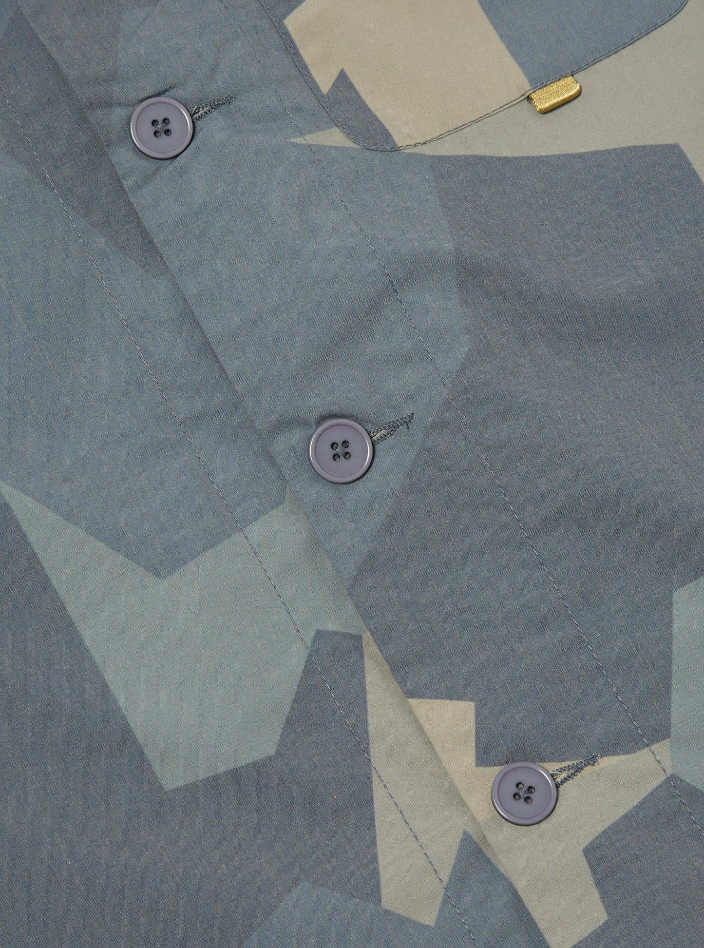 master-piece x Universal Works Tech Overshirt in Blue Camo Recycled Polytech
