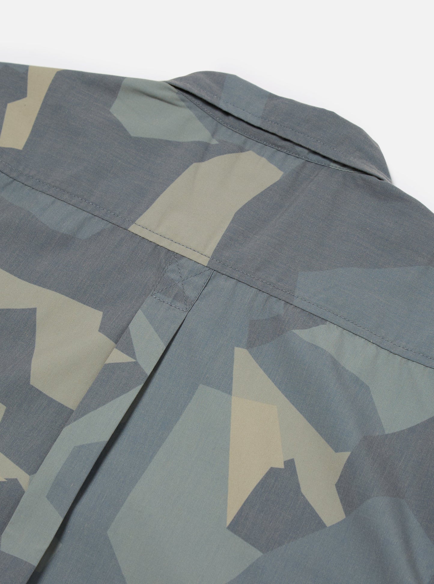 master-piece x Universal Works Tech Overshirt in Blue Camo Recycled Polytech