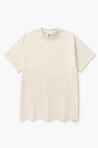 Power Goods Super Weight Tee in putty color made of 350gsm organic cotton with heavy-duty neckline