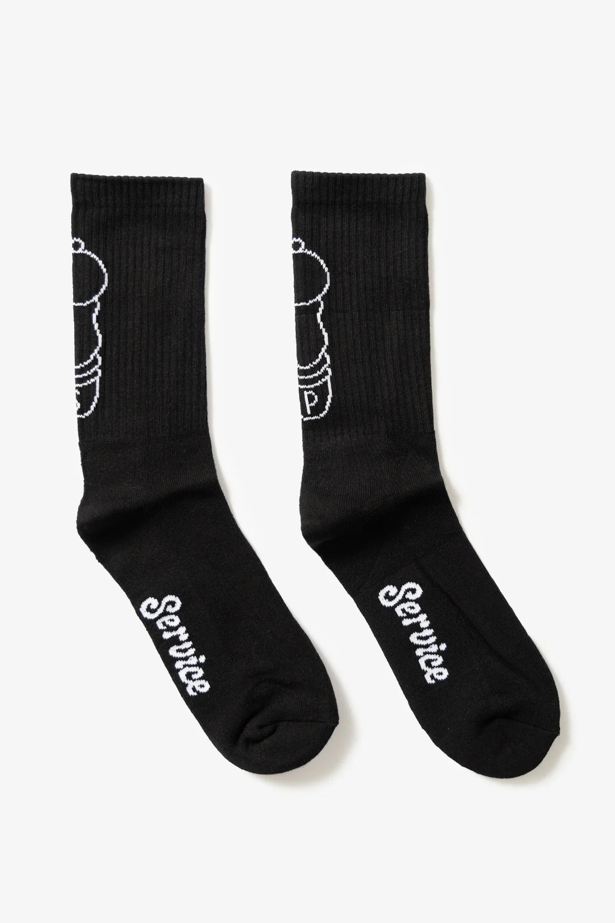 Service Works Salt + Pepper Socks Black
