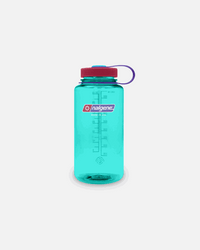 Nalgene 1L Surfer wide mouth bottle made with 50% recycled plastic, BPA-free, durable and eco-friendly