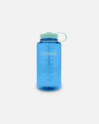 Nalgene 1 L Cornflower Blue Sustain Wide Mouth Bottle made from 50% recycled plastic