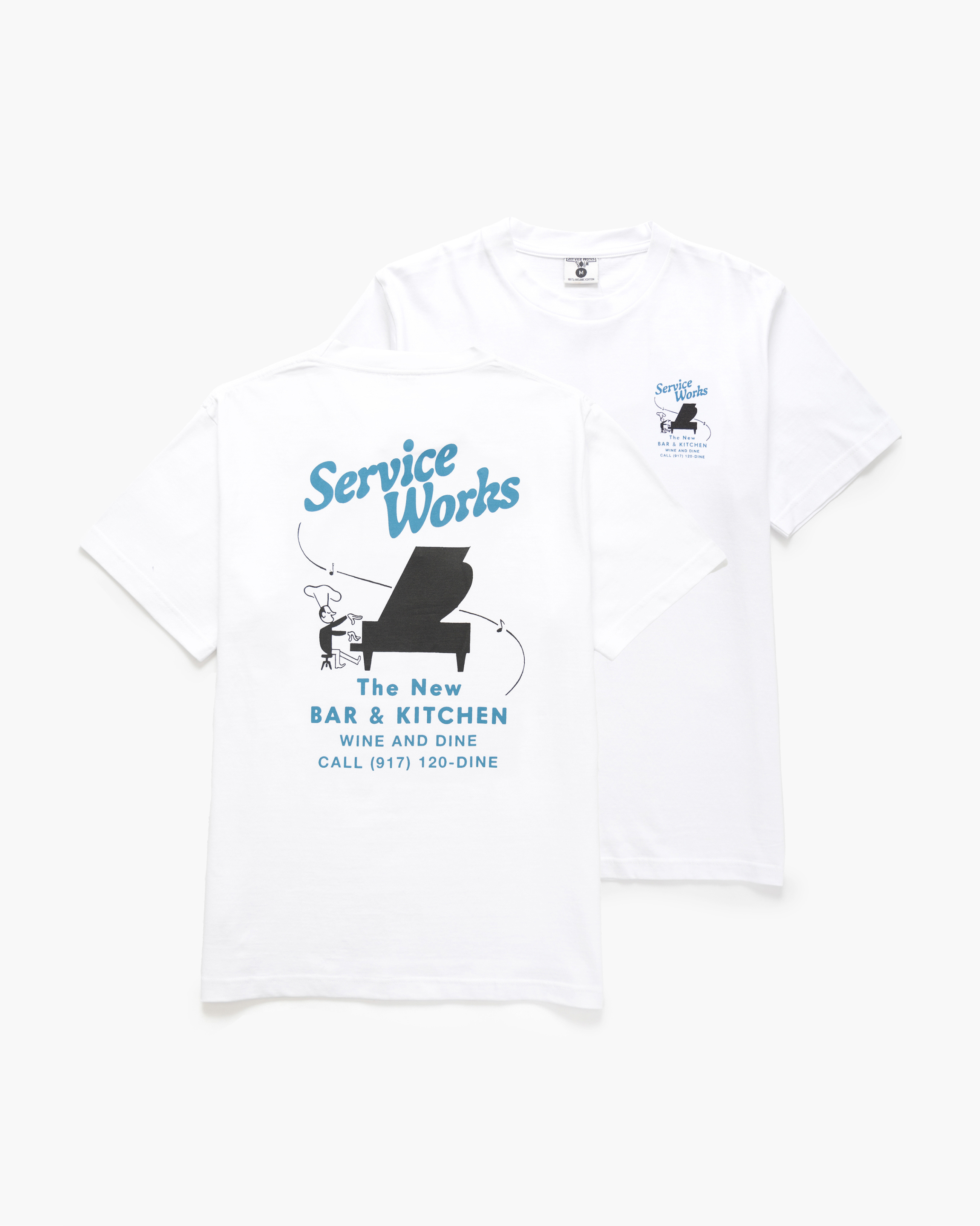 Service Works Bar + kitchen Tee White