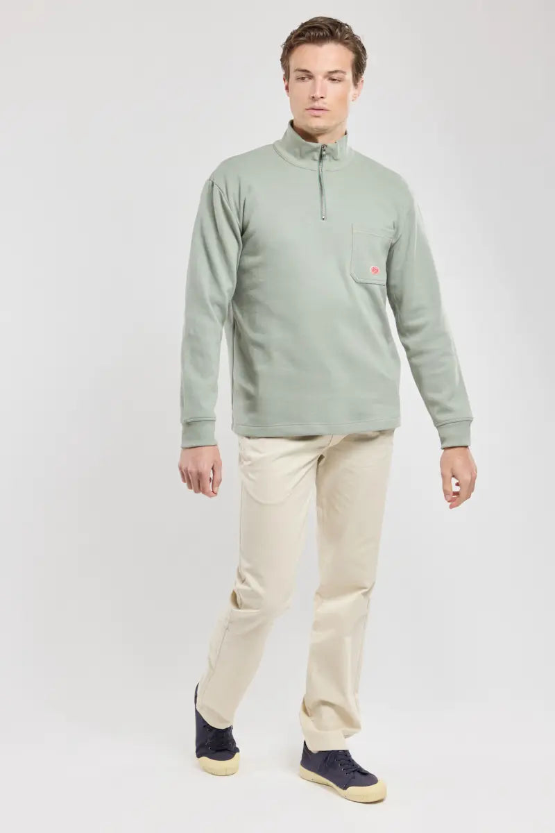 Armor Lux Heritage Cotton 1/2 Zip in Shadow