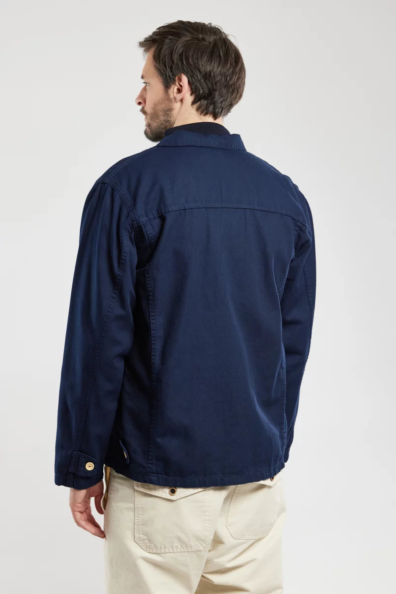 Armor Lux Cotton Fisherman Jacket in Navy