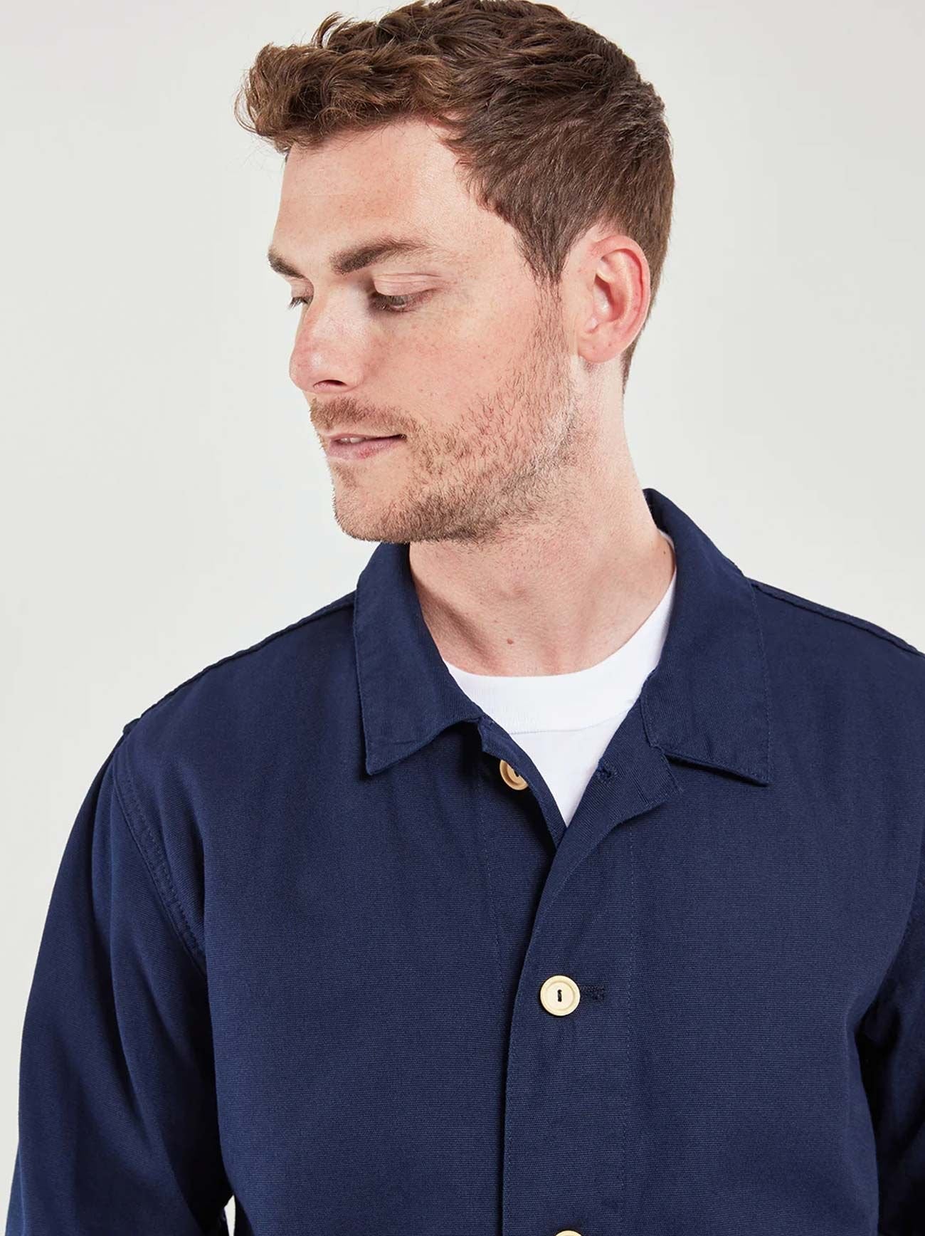 Armor Lux Cotton Fisherman Jacket in Navy