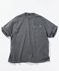 Nautica Japan Hidden Logo Pocket Pigment Dyed Tee in Charcoal