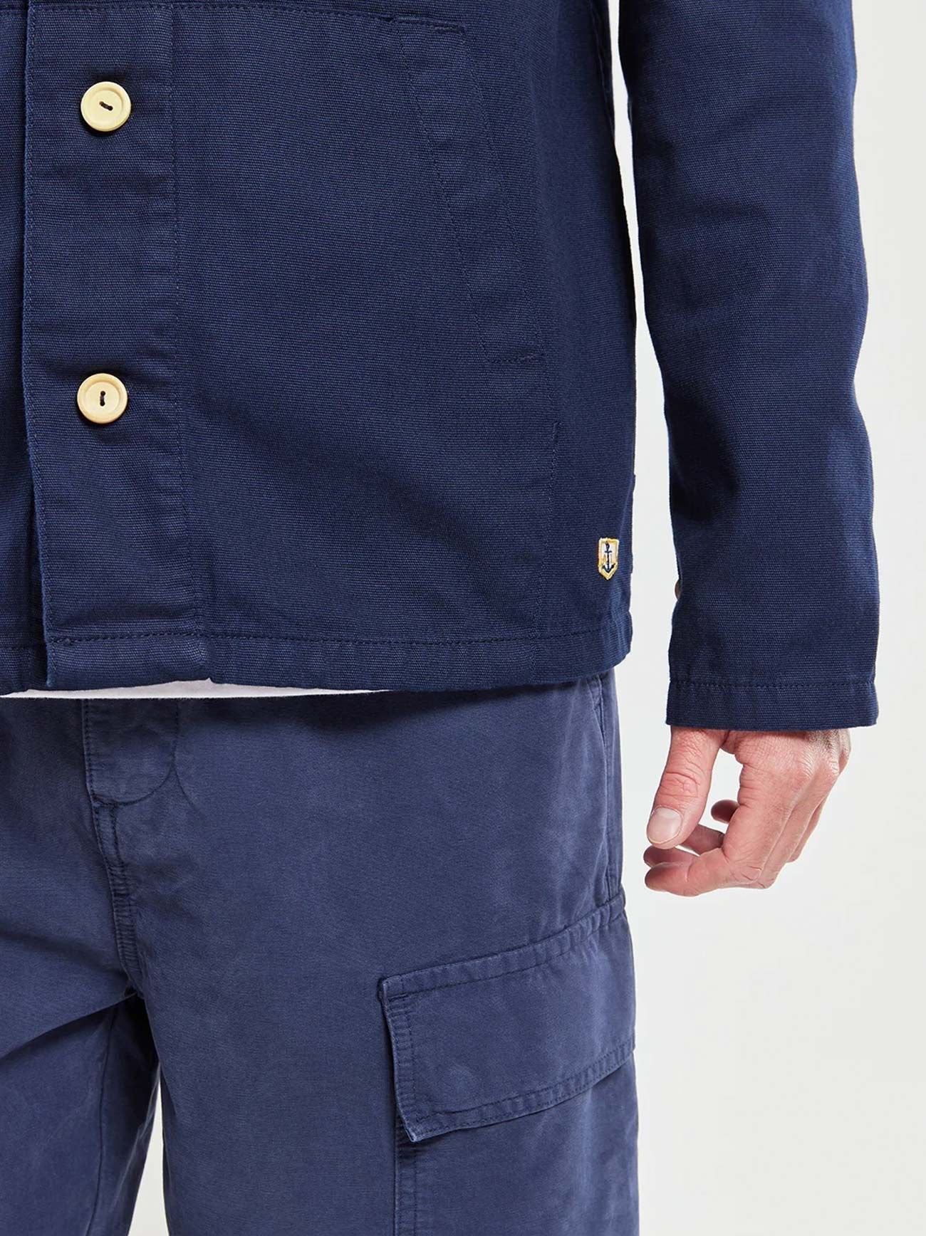 Armor Lux Cotton Fisherman Jacket in Navy