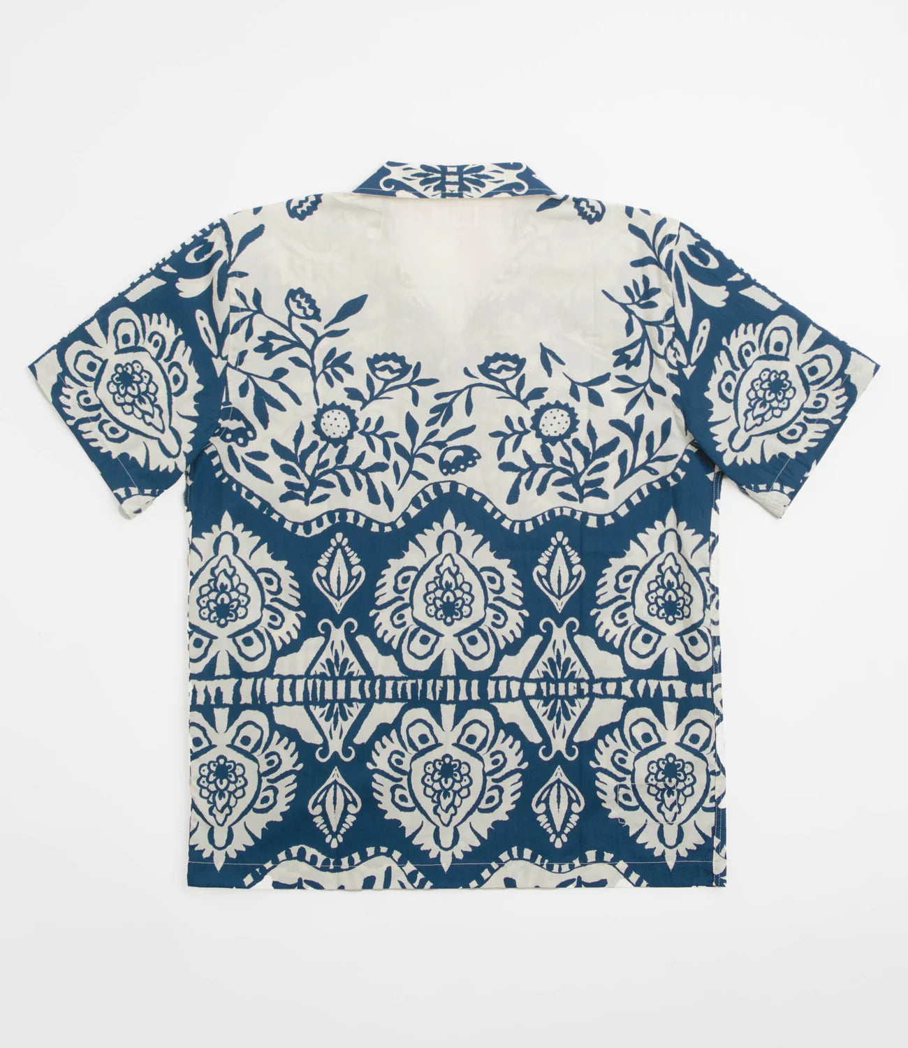 Universal Works Road Shirt in Indigo Island Print