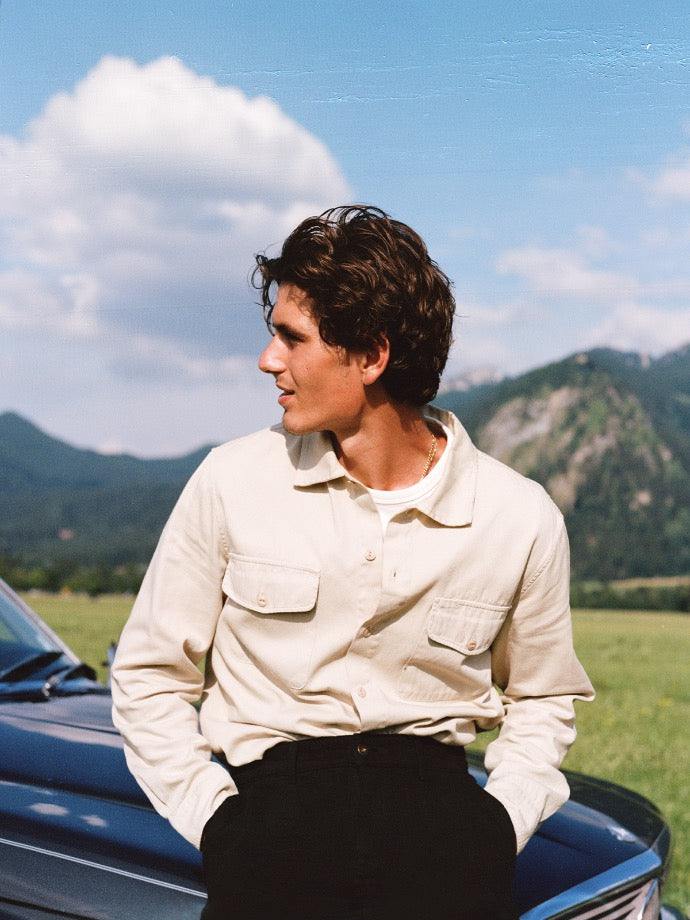 Premium men's shirts collection including classic oxford cotton, European linen, and printed viscose styles