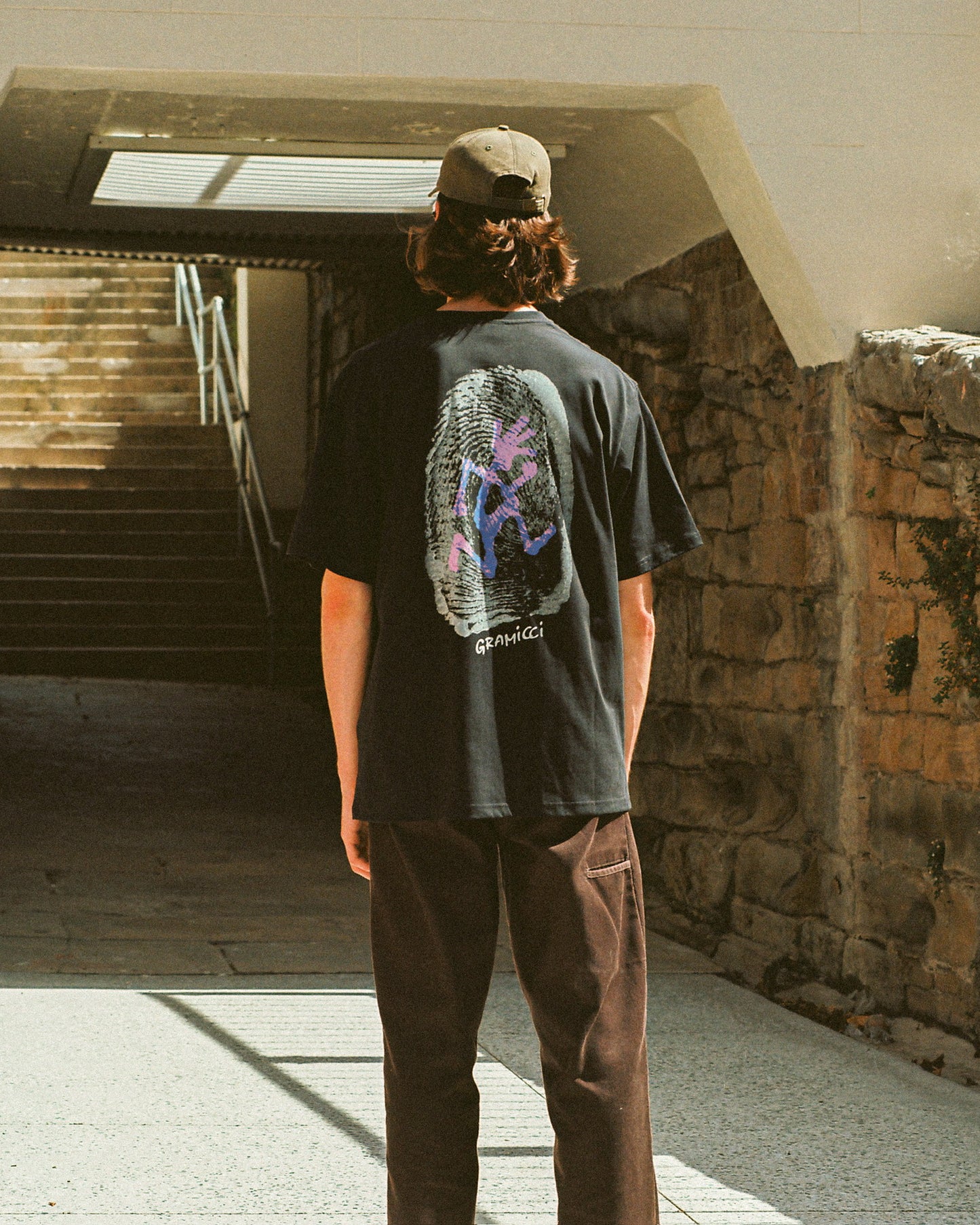 Gramicci Thumbprint Tee in Vintage Black