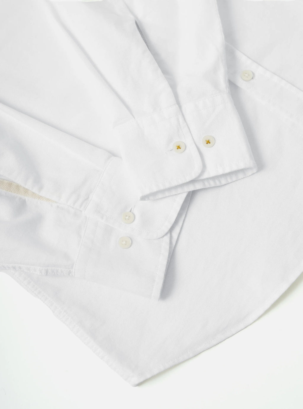 Universal Works Daybrook Shirt in White Oxford Shirting