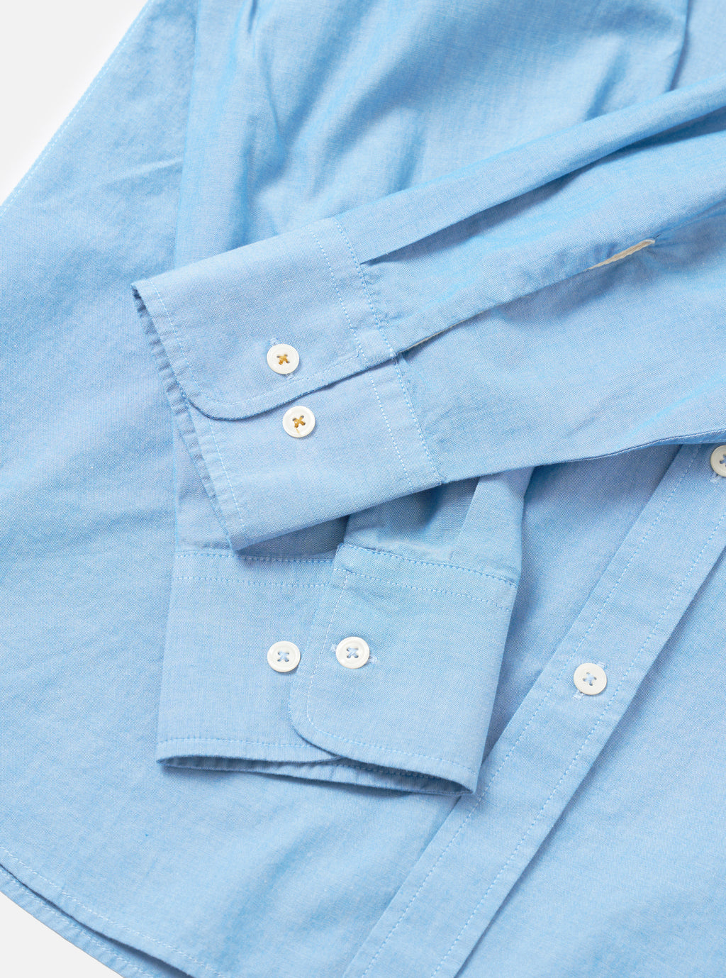 Universal Works Daybrook Shirt in Sky Blue Prince Chambray