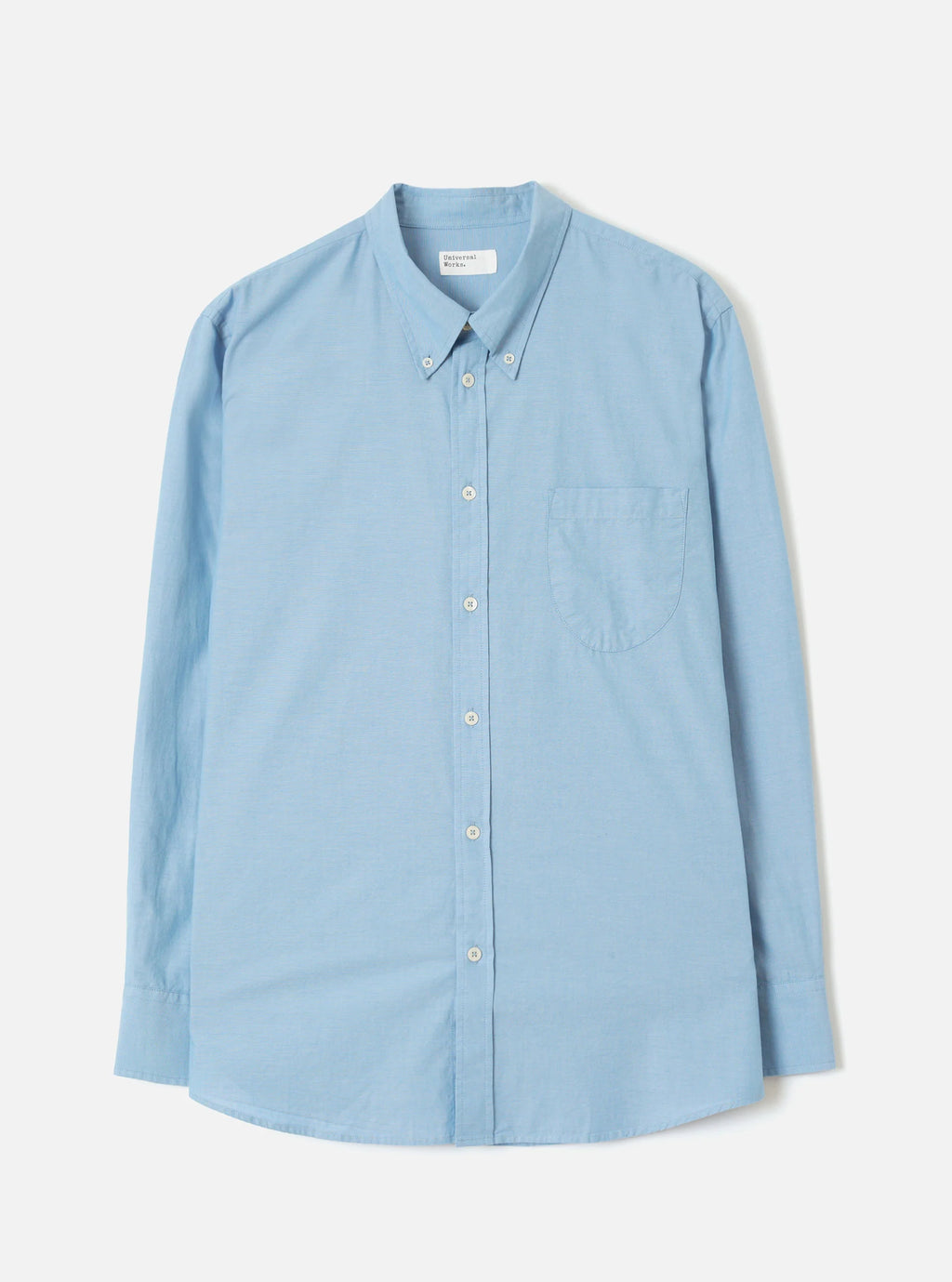Universal Works Daybrook Shirt in Sky Blue Prince Chambray