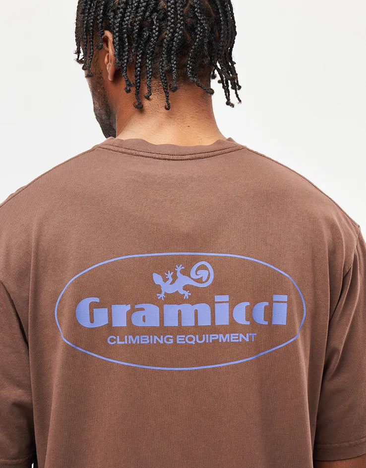 Gramicci Climbing Equipment Tee in Brown Pigment