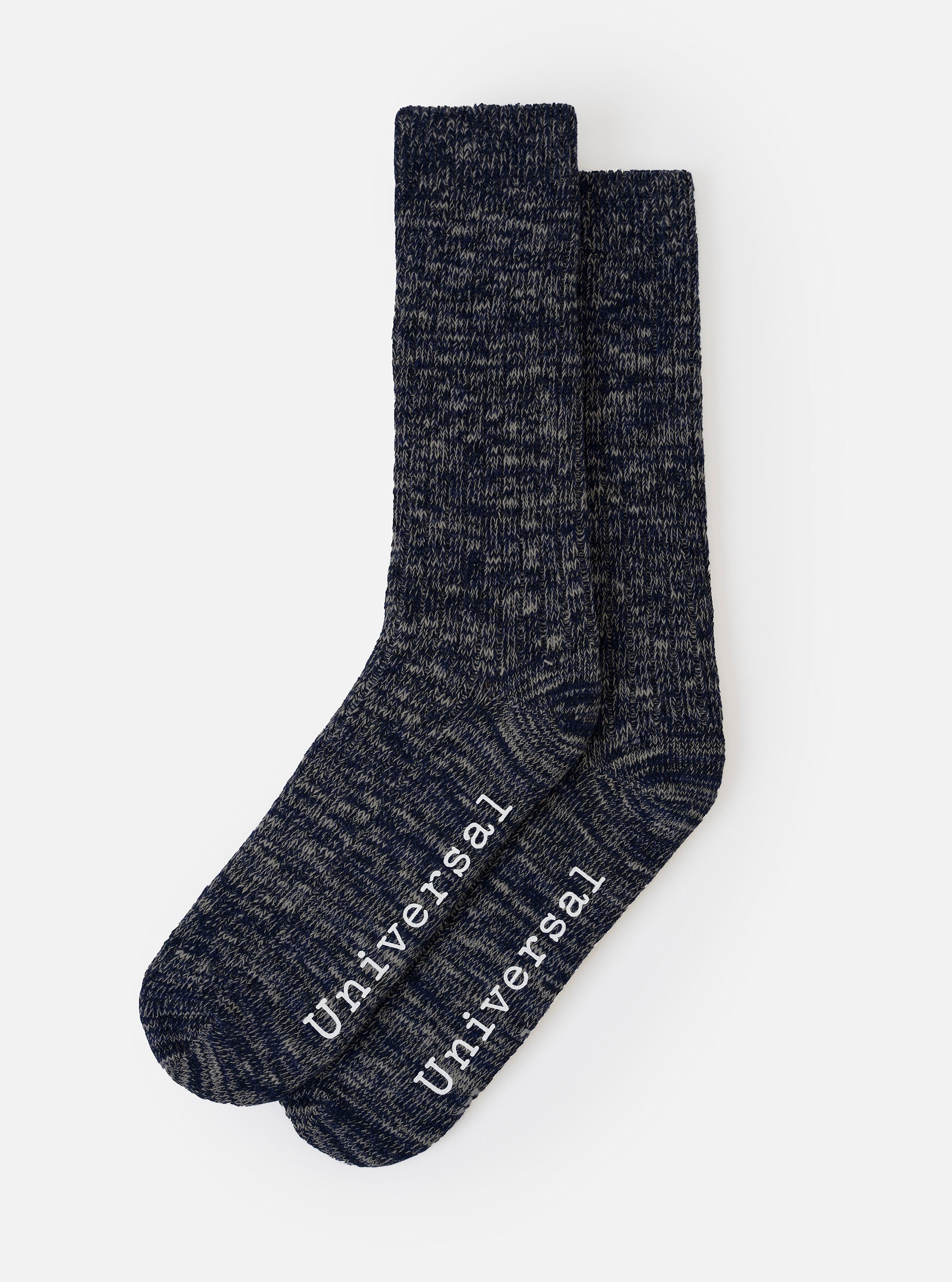 Universal Works Slub Sock in Dark Navy