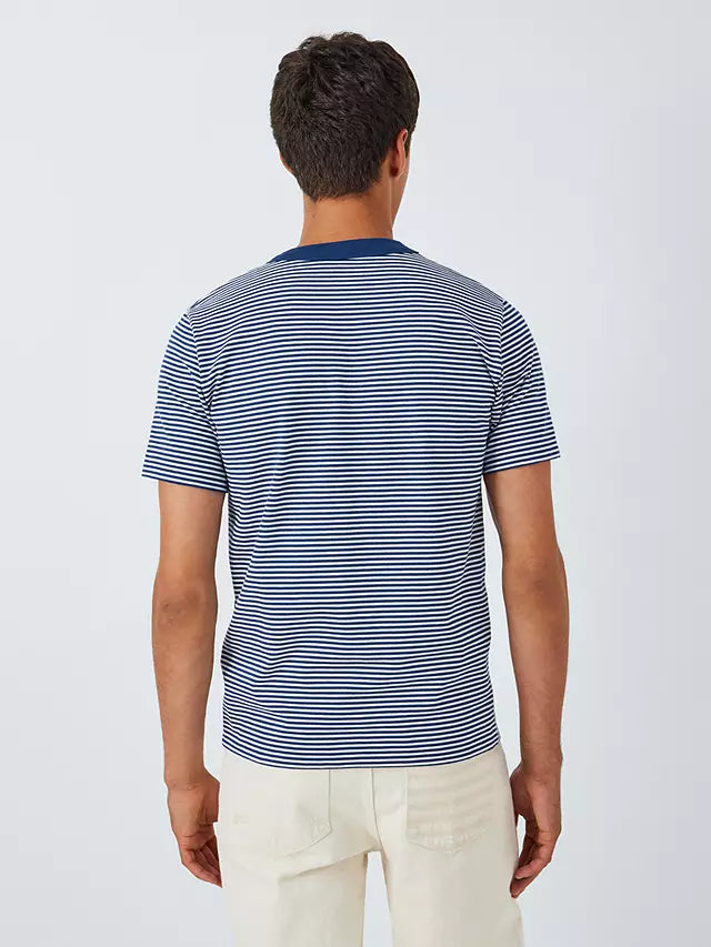 Armor Lux Heritage Striped T-Shirt in Blue & Milk