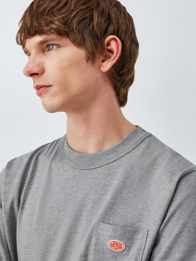 Armor Lux Heritage Pocket Tee in Misty Grey