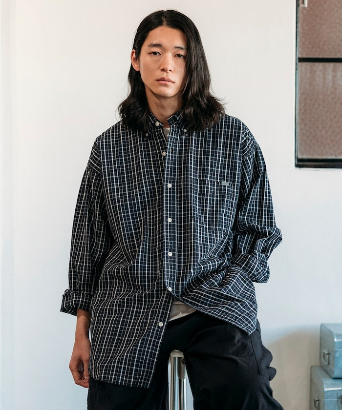 Nautica Japan Twill Tattersall L/S Shirt Black
