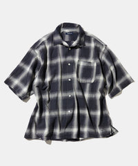 Nautica Japan Ombre Bleached Short Sleeve Shirt in Navy