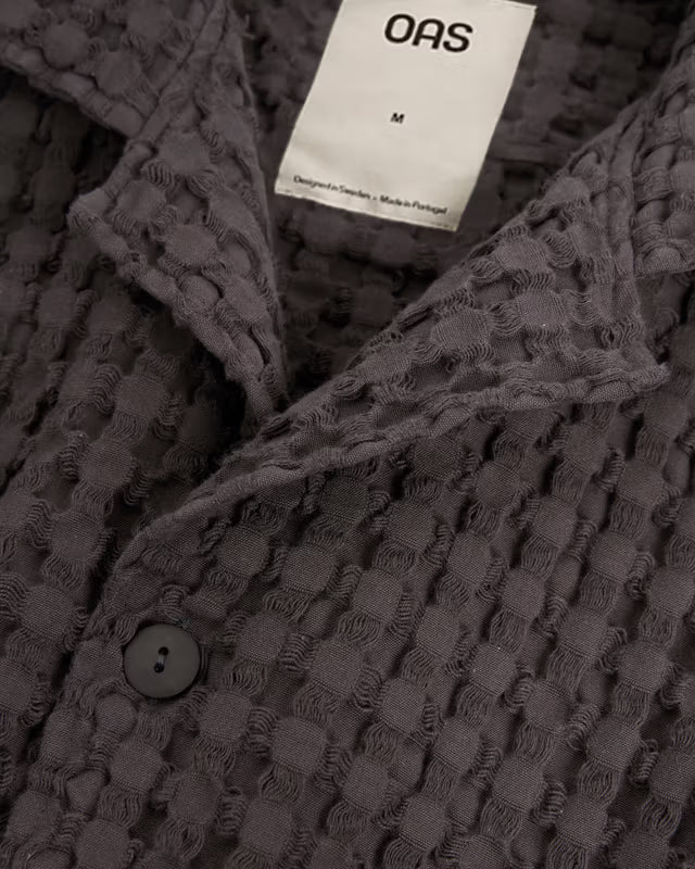 OAS Nearly Black Cuba Waffle Shirt