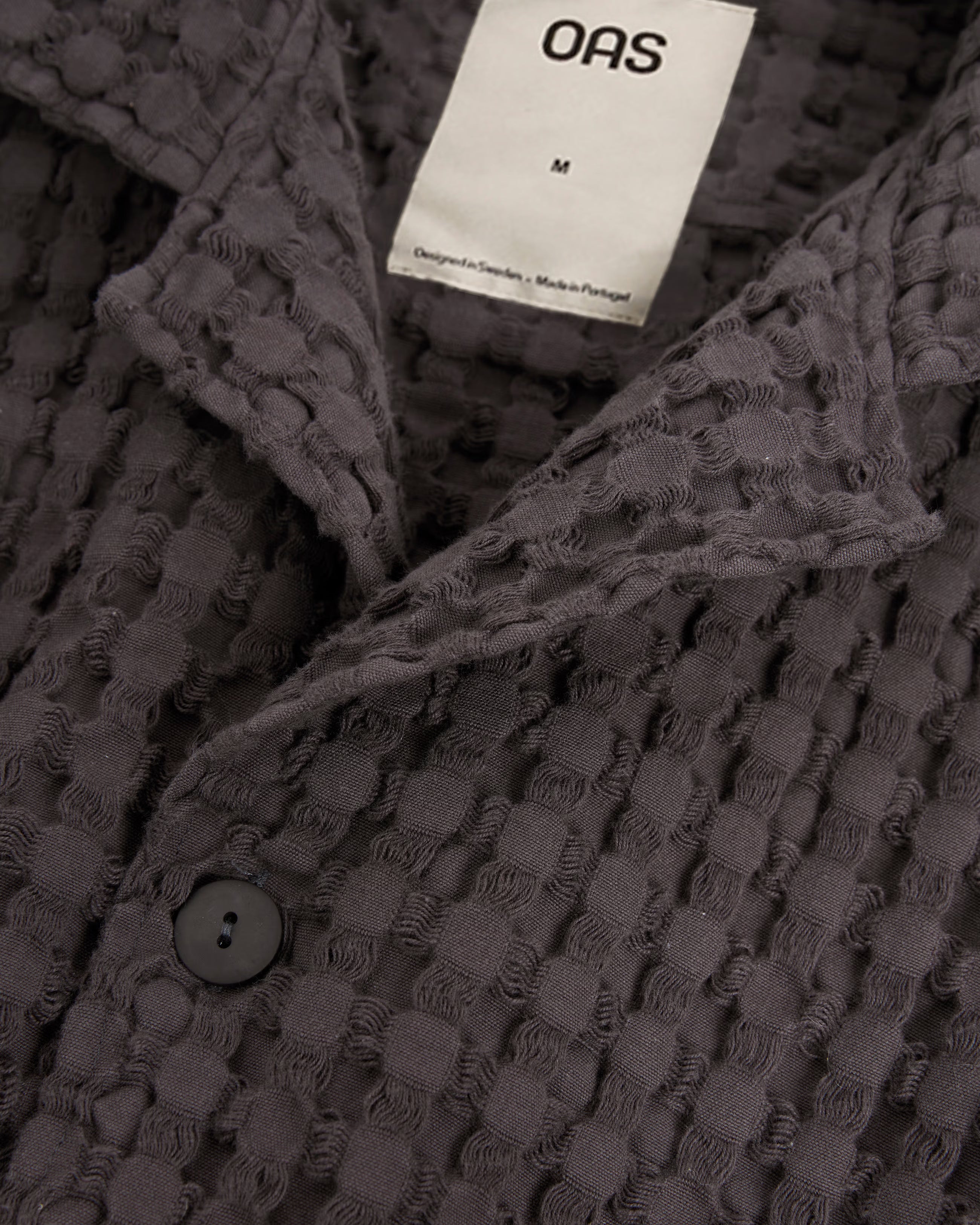 OAS Nearly Black Cuba Waffle Shirt