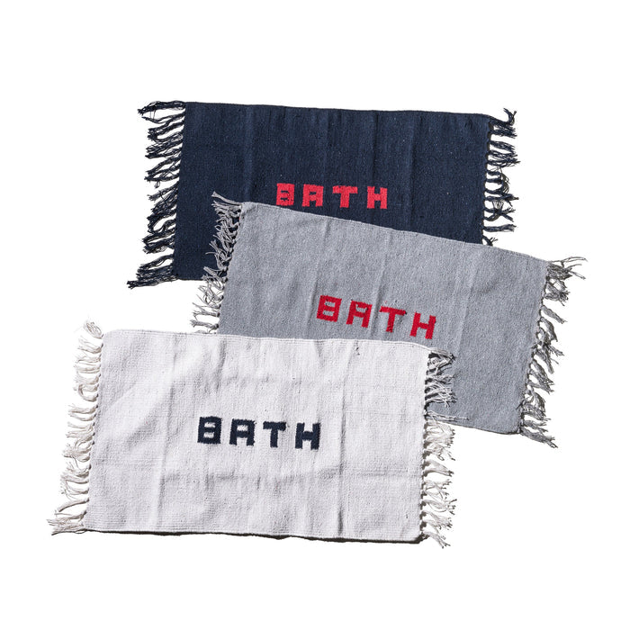 Puebco Handloom Recycled Yarn Bath Mat - Light Grey