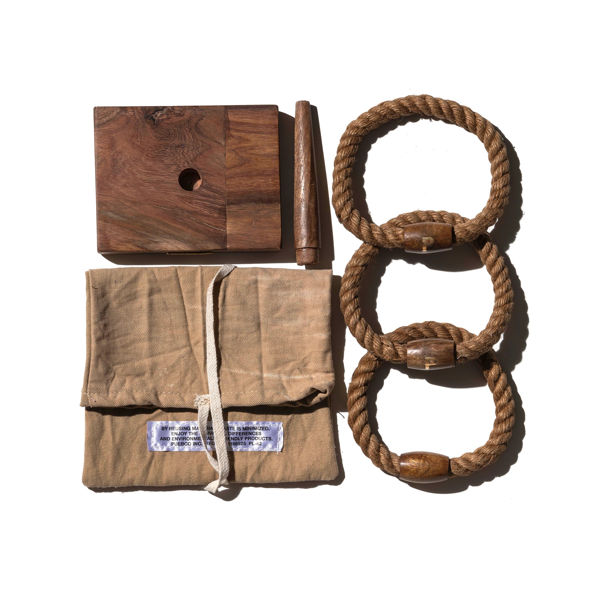 Puebco Classic Wooden Ring Toss Game