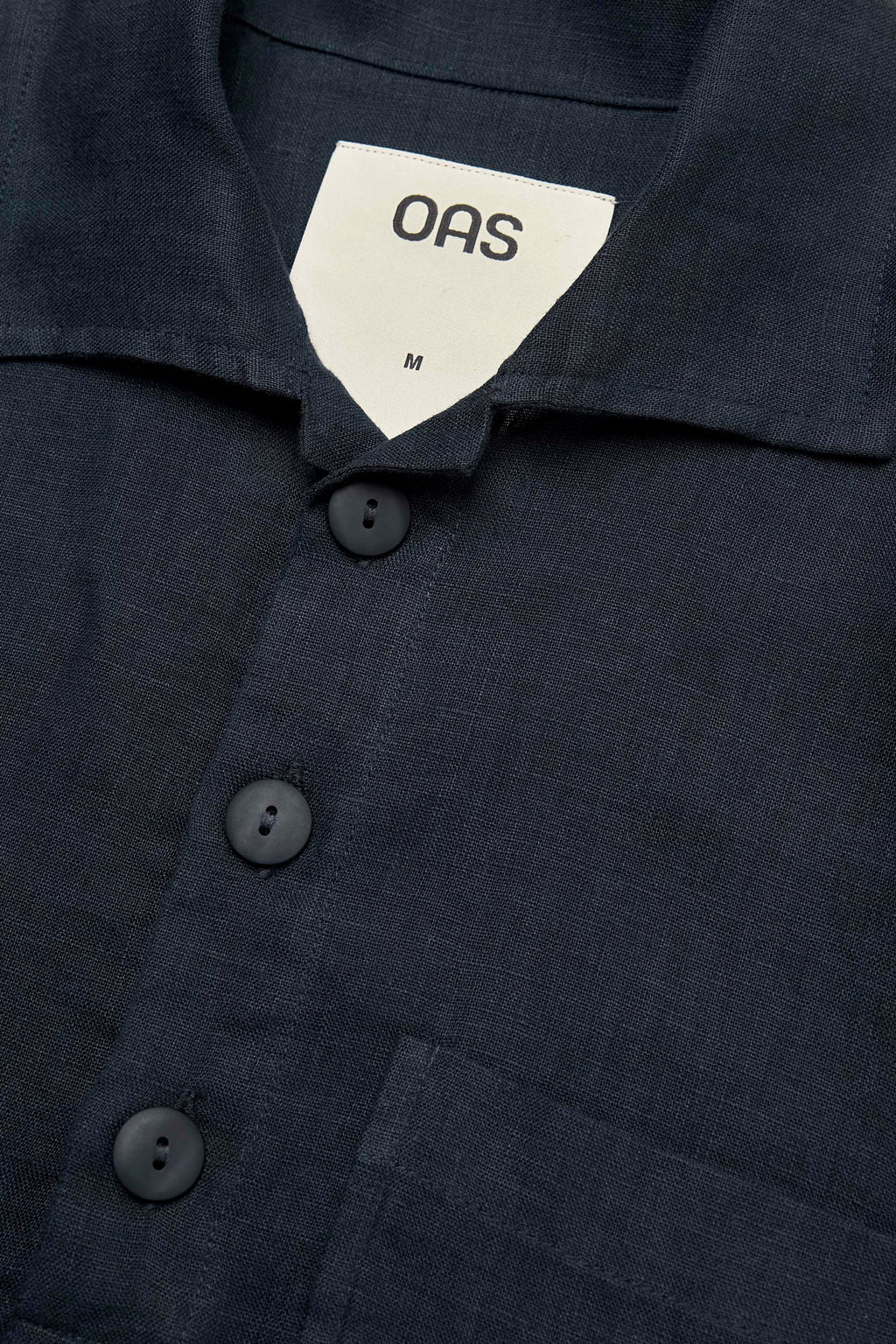 OAS Girona Linen Shirt in Dark Navy