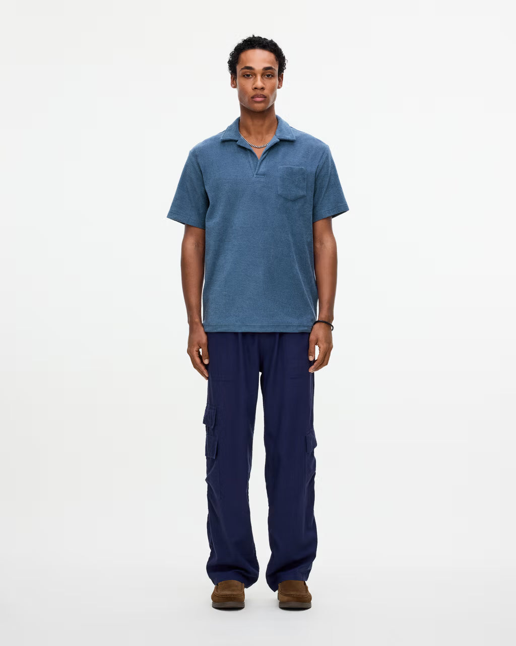 OAS Terry Polo Shirt in Coronet Blue