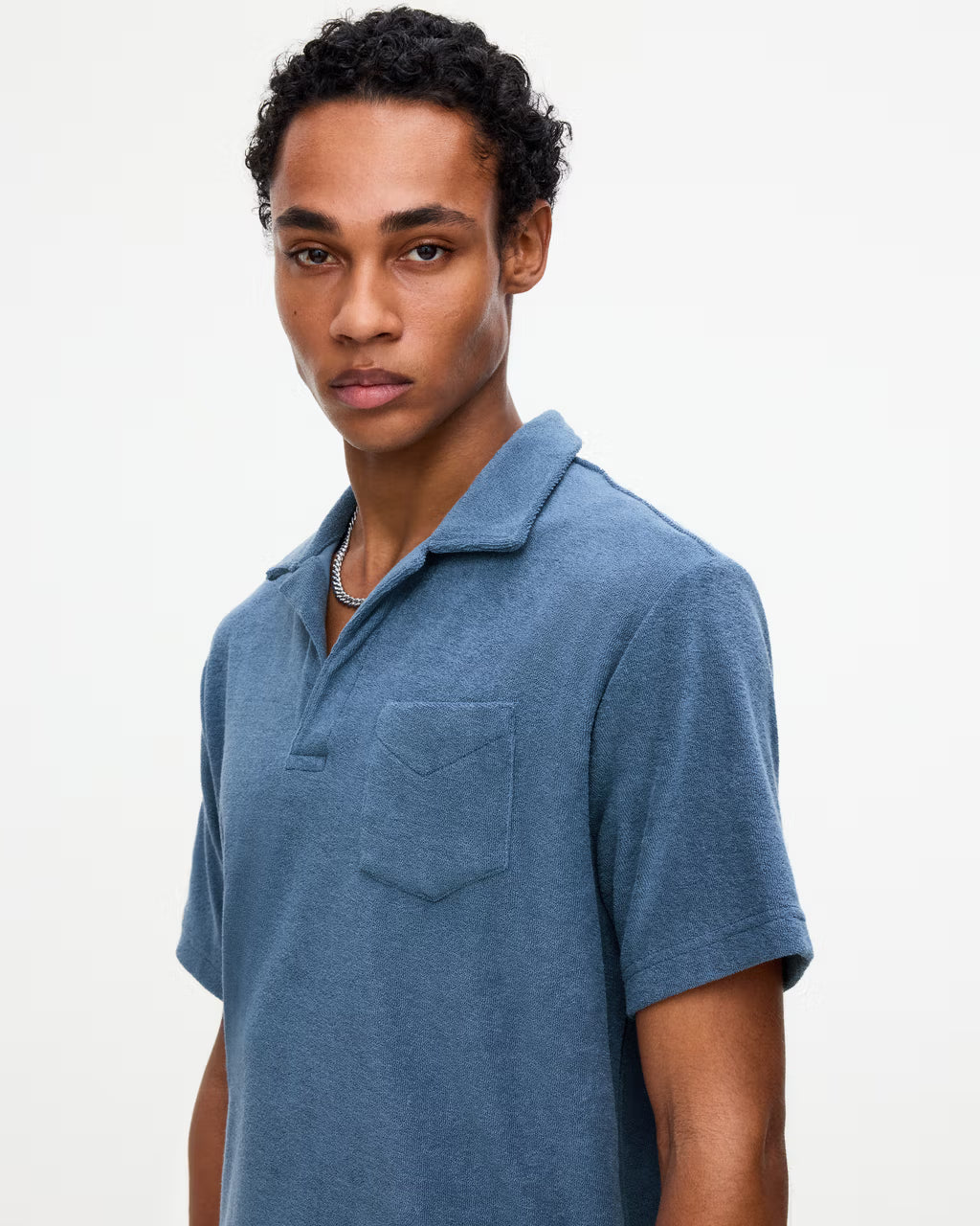 OAS Terry Polo Shirt in Coronet Blue