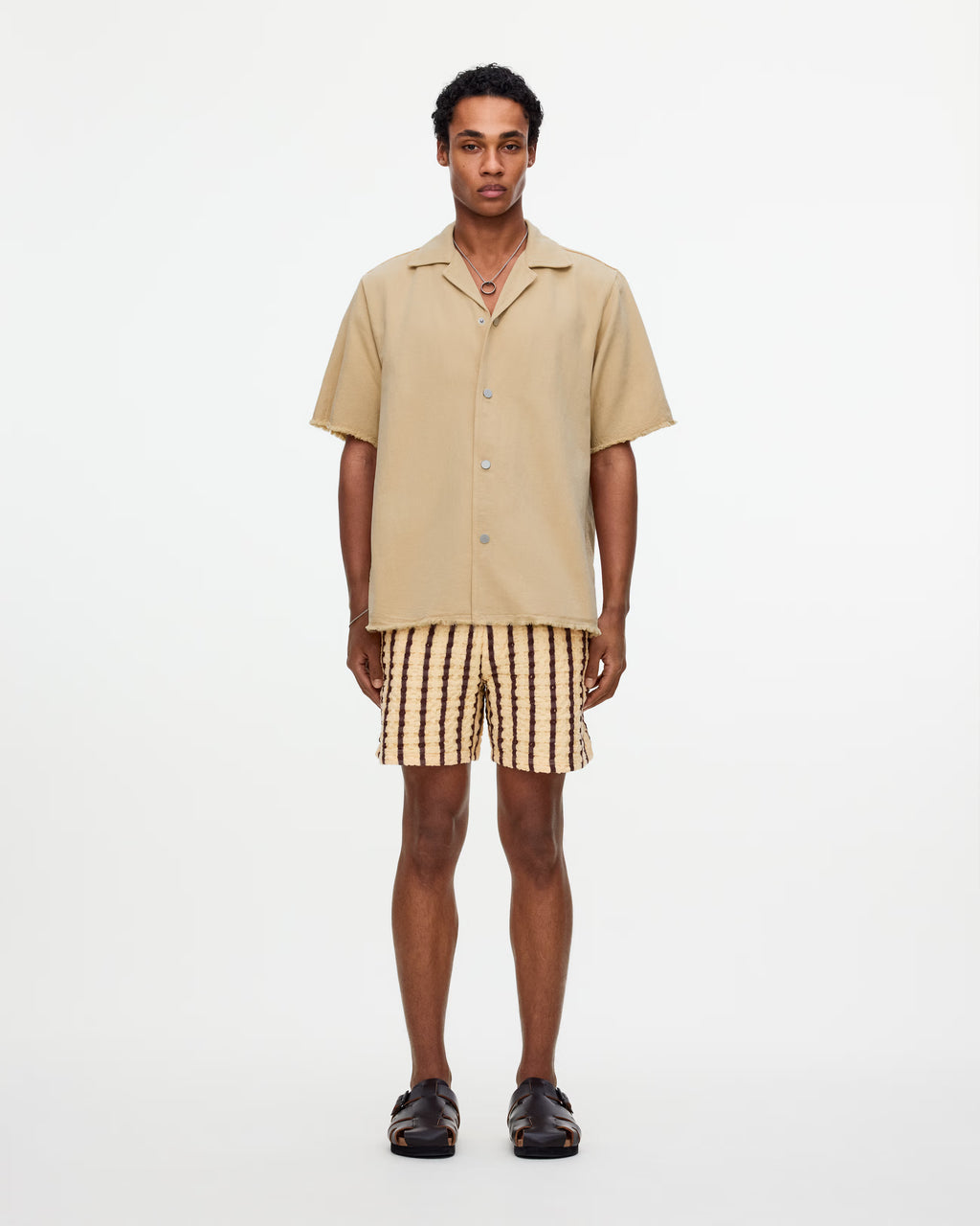 OAS Latte Bodega Cotton Canvas Shirt